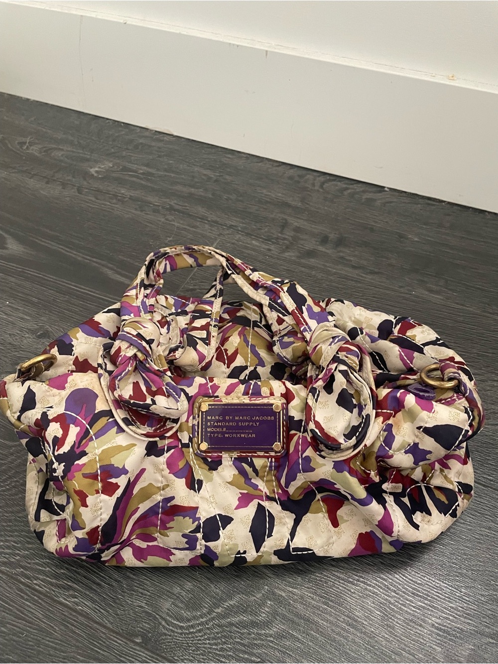 Marc by Marc Jacobs Cream Multicolor Floral-Print Shoulder Bag